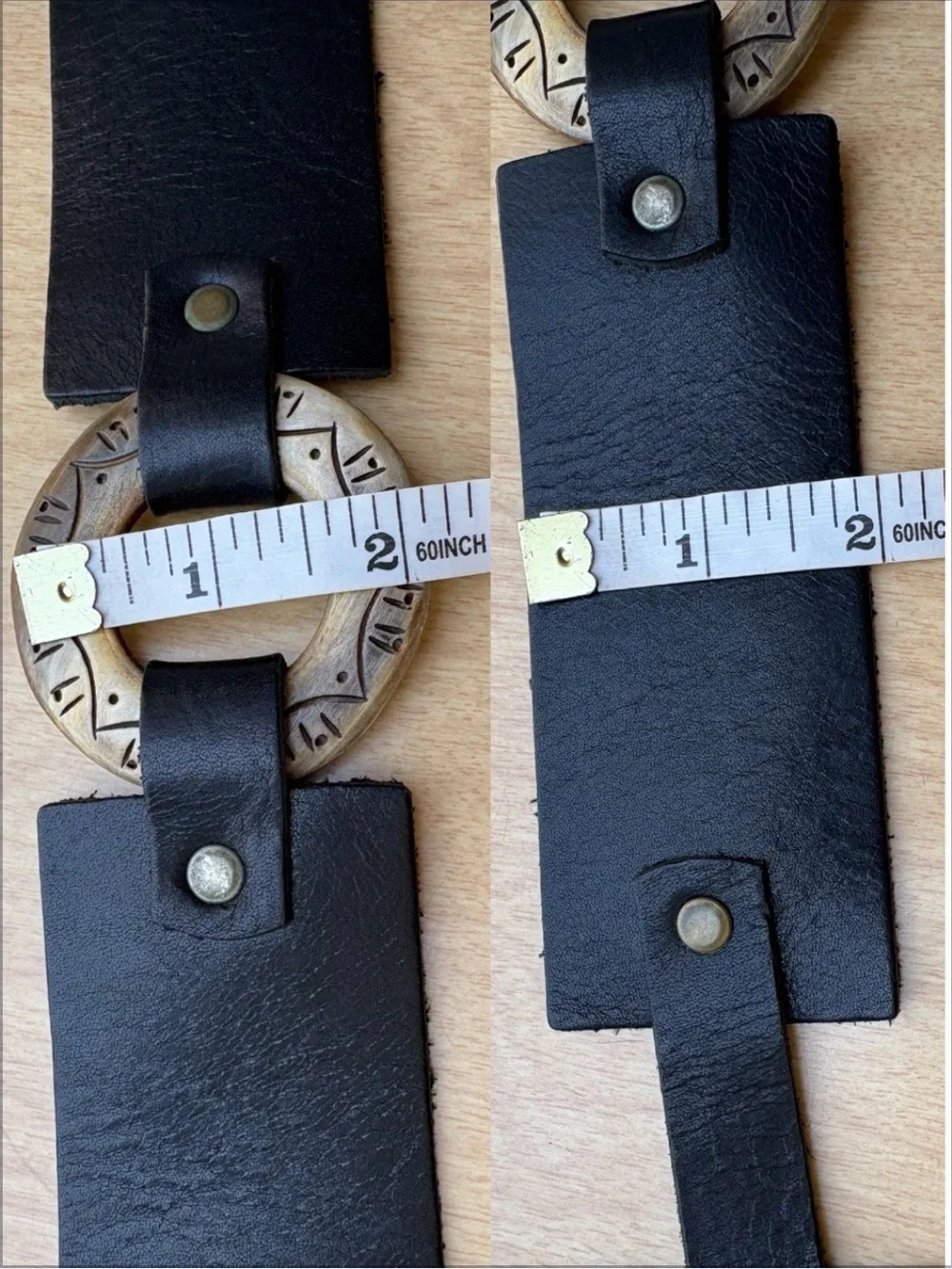 N/A black leather